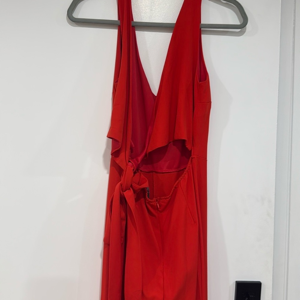 Lulu's Screen Play Red Tie-Back Jumpsuit